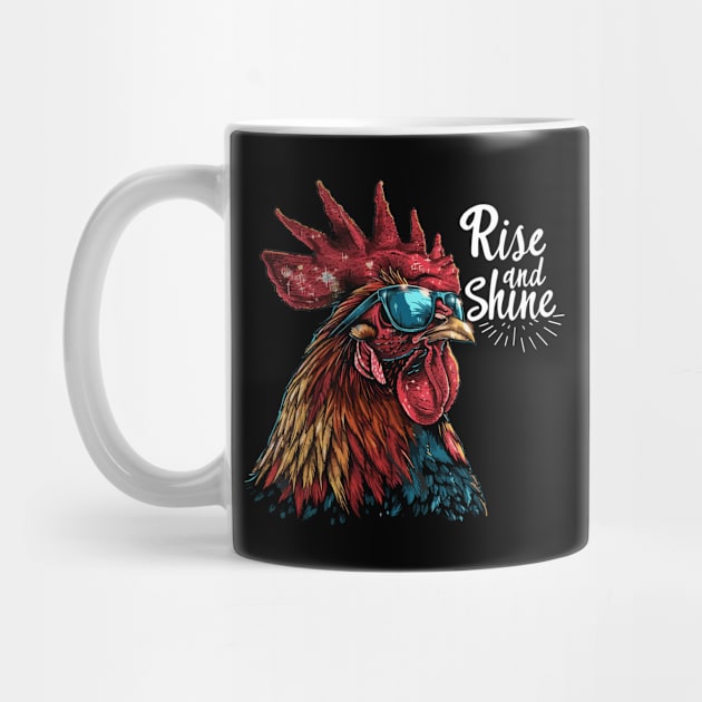 Rise and Shine - Rooster (with White Lettering) by VelvetRoom